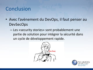 OWASP Quebec: "Security Stories" par Guillaume Croteau