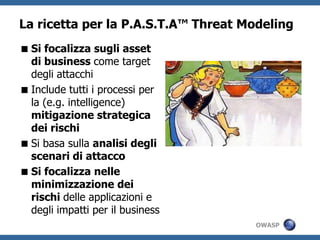 14PARTE II-Introduzione al metodo di Threat Modeling PASTA™ (Process for Attack Simulation and Threat Analysis)