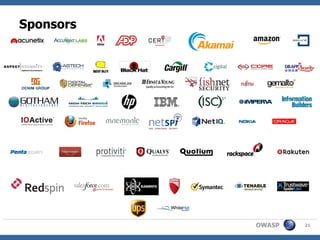 Sponsors

Content




           OWASP   21
 