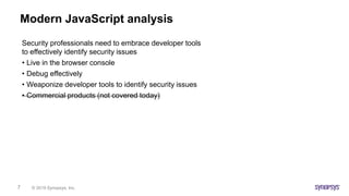 Webinar–Reviewing Modern JavaScript Applications | PPTX