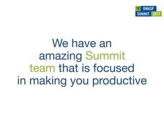 Owasp summit debrief v1.0 (jun 2017)