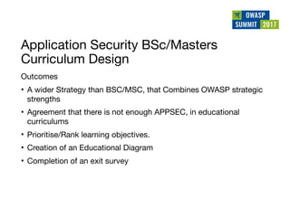 Owasp summit debrief v1.0 (jun 2017)