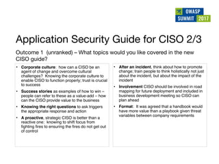 Owasp summit debrief v1.0 (jun 2017)