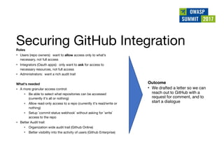 Owasp summit debrief v1.0 (jun 2017)
