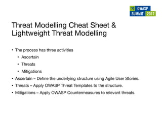 Owasp summit debrief v1.0 (jun 2017)