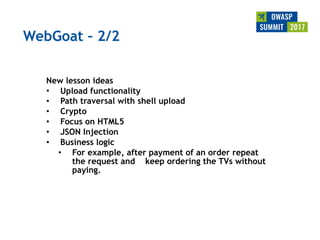 Owasp summit debrief v1.0 (jun 2017)