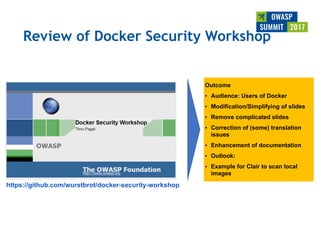 Owasp summit debrief v1.0 (jun 2017)