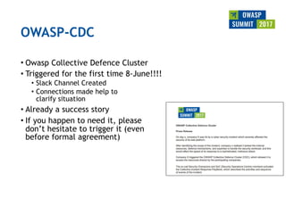 Owasp summit debrief v1.0 (jun 2017)