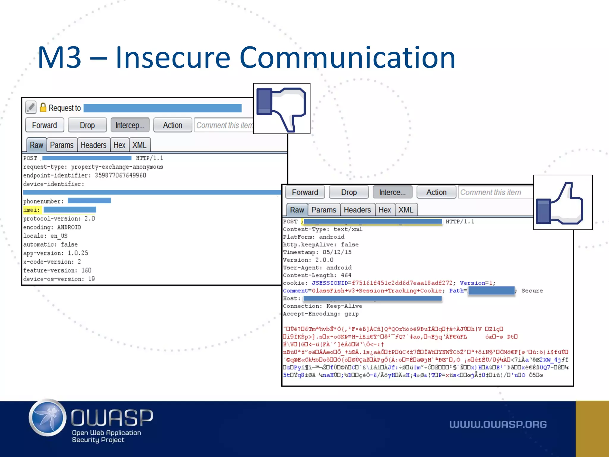 M3 – Insecure Communication
 