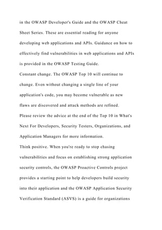 OWASP Top 10 - 2017The Ten Most Critical Web Application Sec.docx