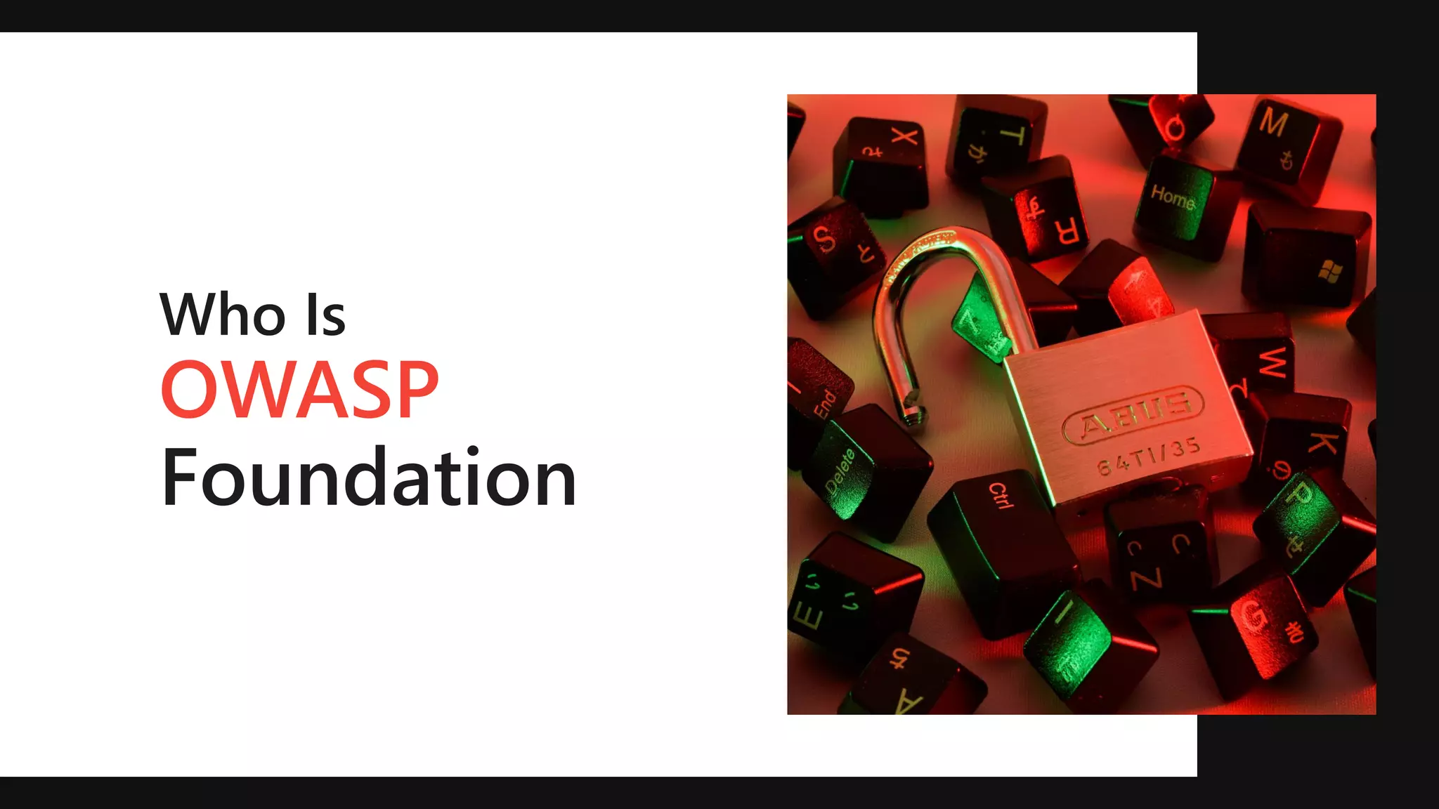 Who Is
OWASP
Foundation
 