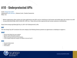 Owasp top 10 2017 RC -  Comments, observations and ideas