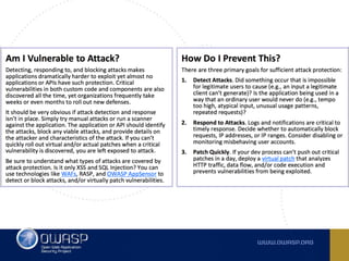 Owasp top 10 2017 RC -  Comments, observations and ideas