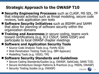 Owasp Top 10 And Security Flaw Root Causes | PPT