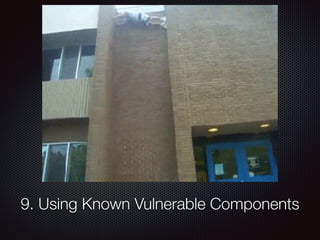 9. Using Known Vulnerable Components
 