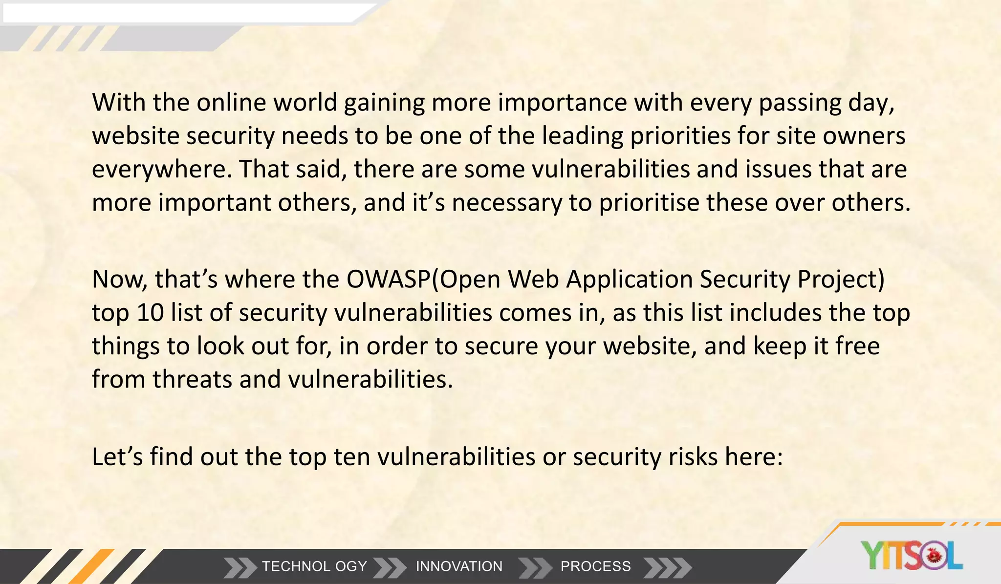 Owasp Top 10 Vulnerabilities List