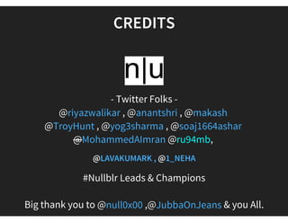 GOOD READS
https://www.owasp.org/
http://ha.ckers.org
http://hakipedia.com
http://www.fiddlerontheroot.com
http://www.garage4hackers.com
http://www.computersecuritystudent.com/
-- Explore Google Darling > Search  'OWASP  TOP Ten' --
 