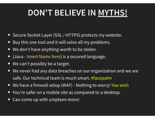 MYTHS, YOU'LL HEAR - BUT DO YOU BELIEVE?
 