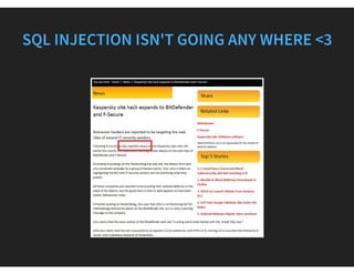 SQL INJECTION FLAW IN WALL STREET
JOURNAL DATABASE LED TO BREACH
 
