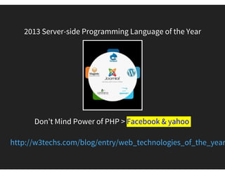 PHP: 244M SITES
2.1M IP ADDRESSES
 