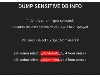 SO, WHAT DO YOU THINK,
SQL IS ALL ABOUT   1=1? 
ssshhh - Do you hear that? - NO
 