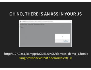 STORED XSS
Stored XSS generally occurs when user input is stored on the
target server, such as in a database, in a message forum,
visitor log, comment field, etc. And then a victim is able to
retrieve the stored data from the web application.
 
