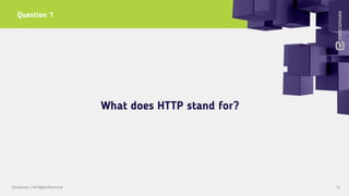 11Checkmarx | All Rights Reserved
Question 1
What does HTTP stand for?
 