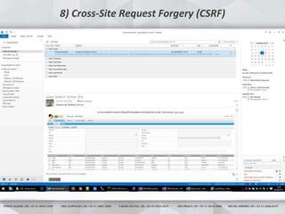 13
8) Cross-Site Request Forgery (CSRF)
 