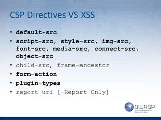 [Wroclaw #2] Web Application Security Headers | PPTX