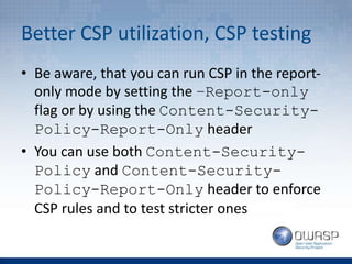 [Wroclaw #2] Web Application Security Headers | PPTX
