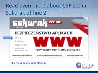 [Wroclaw #2] Web Application Security Headers | PPTX