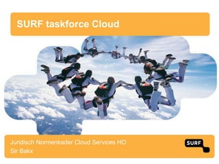 SURF taskforce Cloud




Juridisch Normenkader Cloud Services HO
Sir Bakx
 