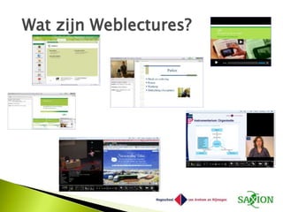 Wat zijn Weblectures?
 