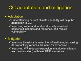 Improving livestock water productivity under changing climate