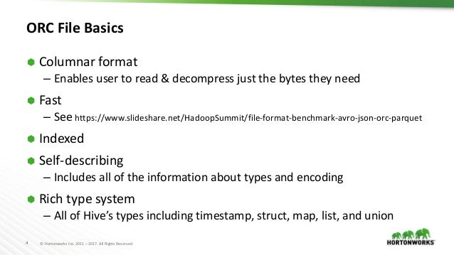 orc file optimizing your big data orc data format