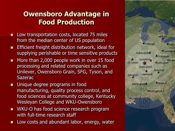 Owensboro’s Advantage For Food Production
