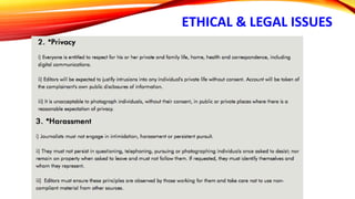 ETHICAL & LEGAL ISSUES
 