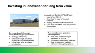 Investing in innovation for long term value
 