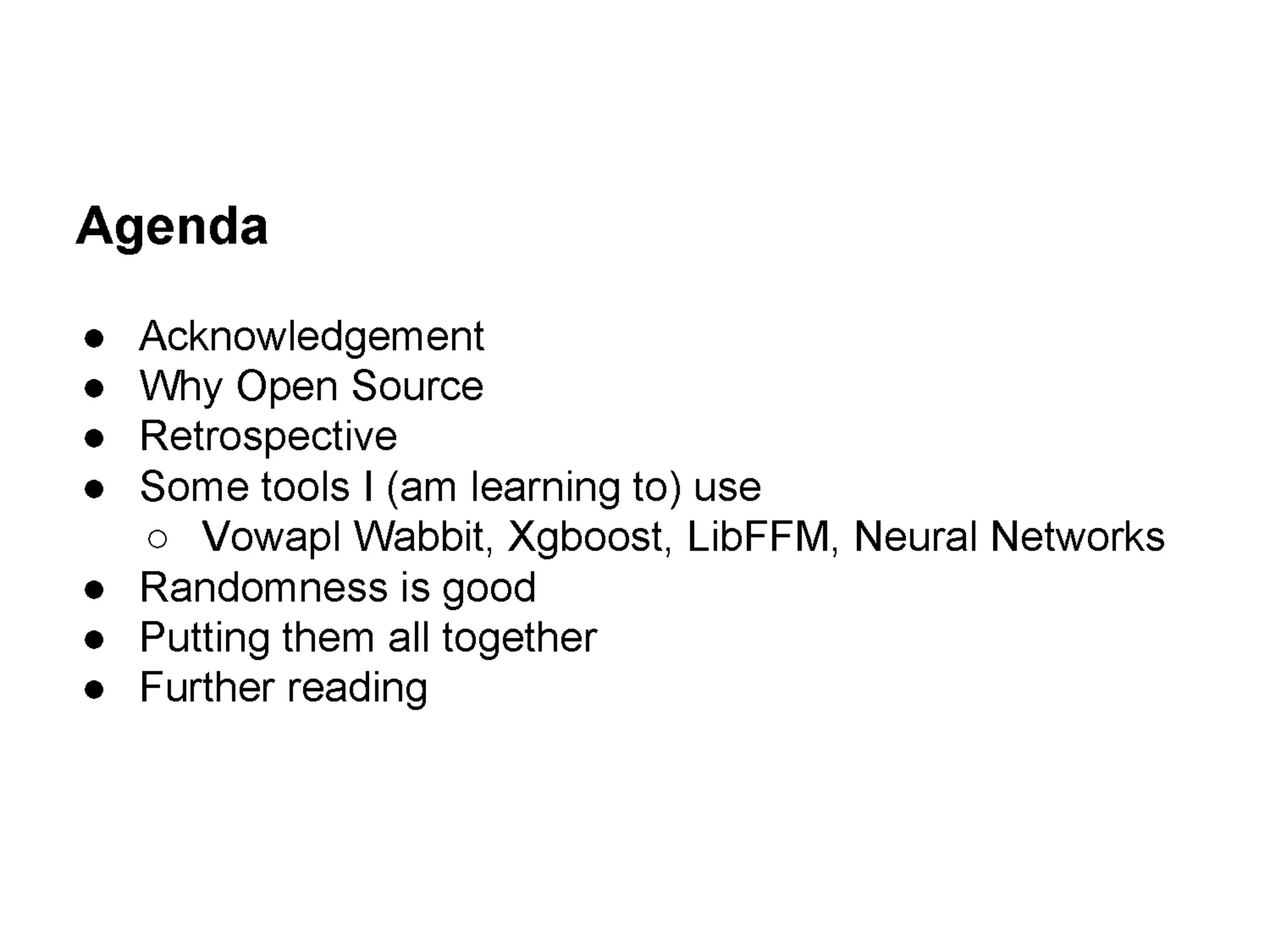 Open Source Tools & Data Science Competitions