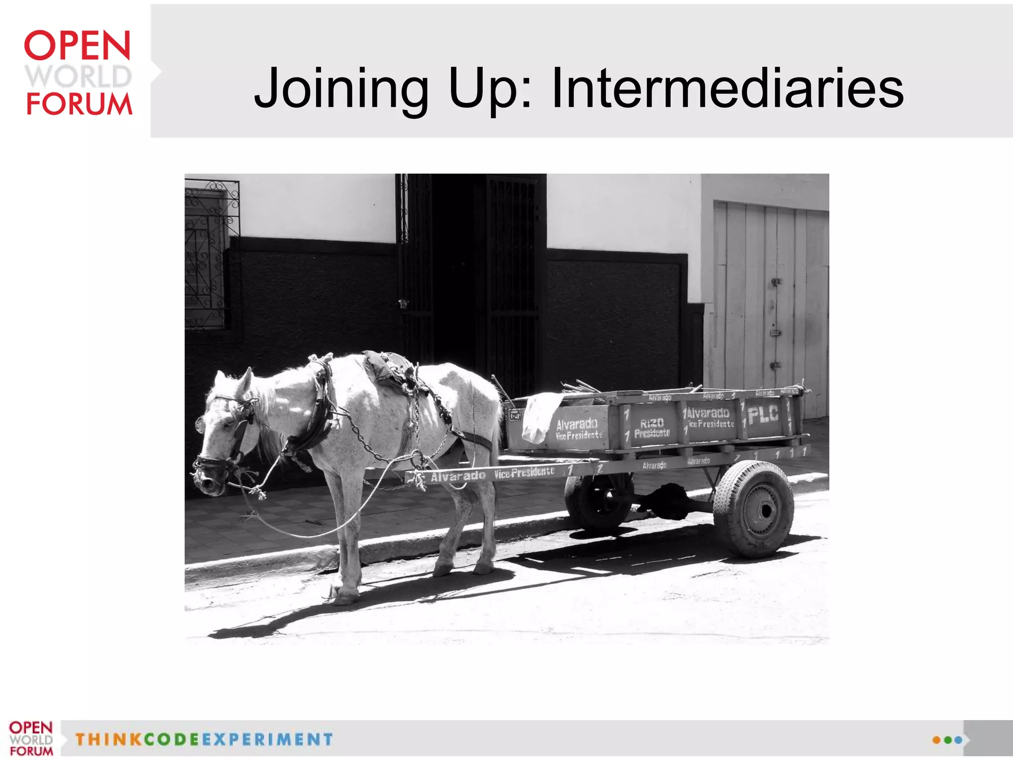 Joining Up: Intermediaries
 