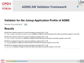ADMS.SW Validator Framework
 