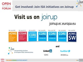 Get involved: Join ISA initiatives on Joinup
 