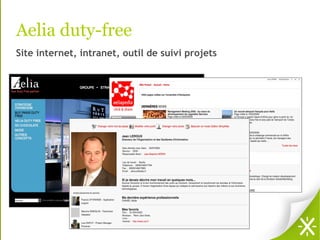 Aelia duty-free
Site internet, intranet, outil de suivi projets
 