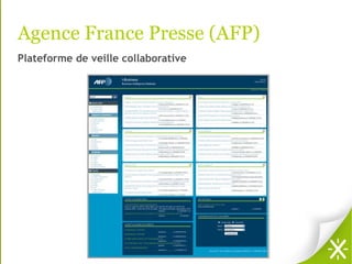 Agence France Presse (AFP)
Plateforme de veille collaborative
 