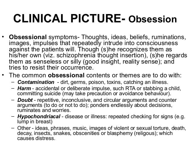 Obsessive compulsive neurosis