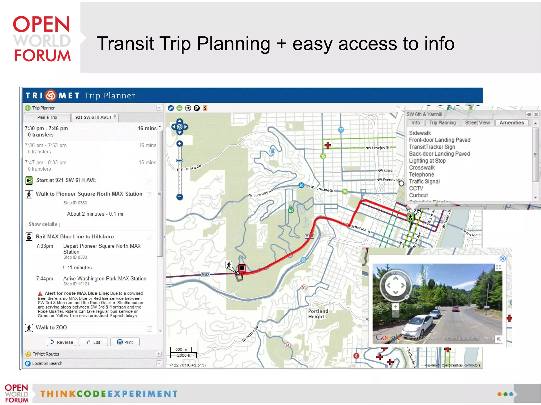 Transit Trip Planning + easy access to info
 
