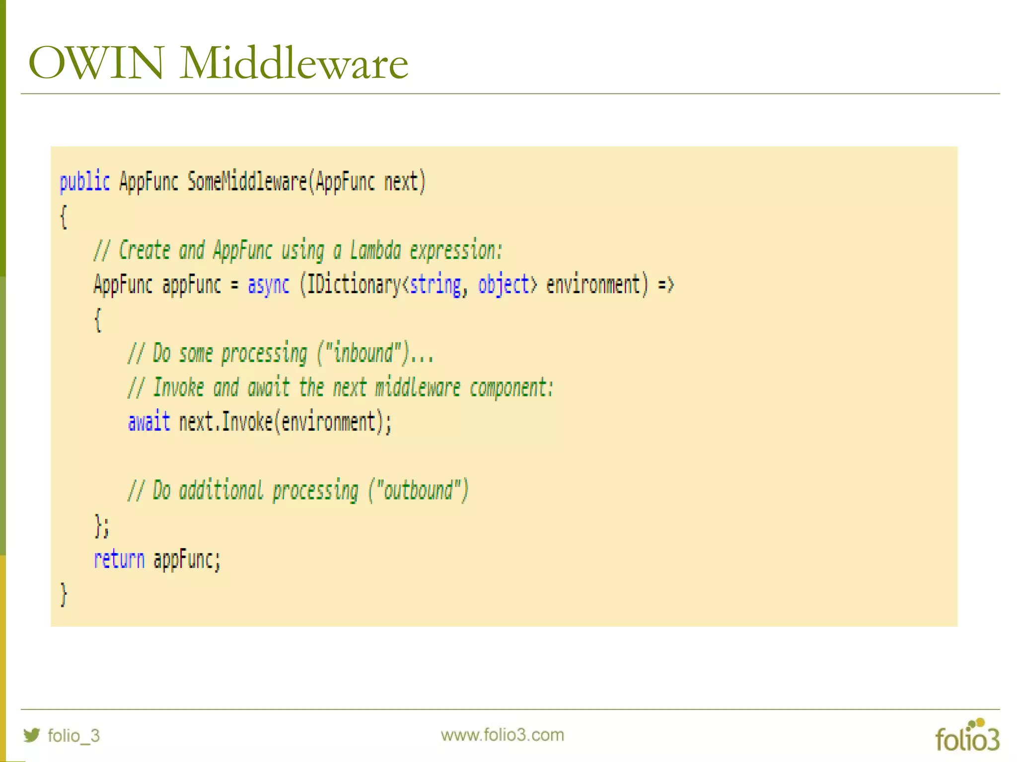 OWIN Middleware 