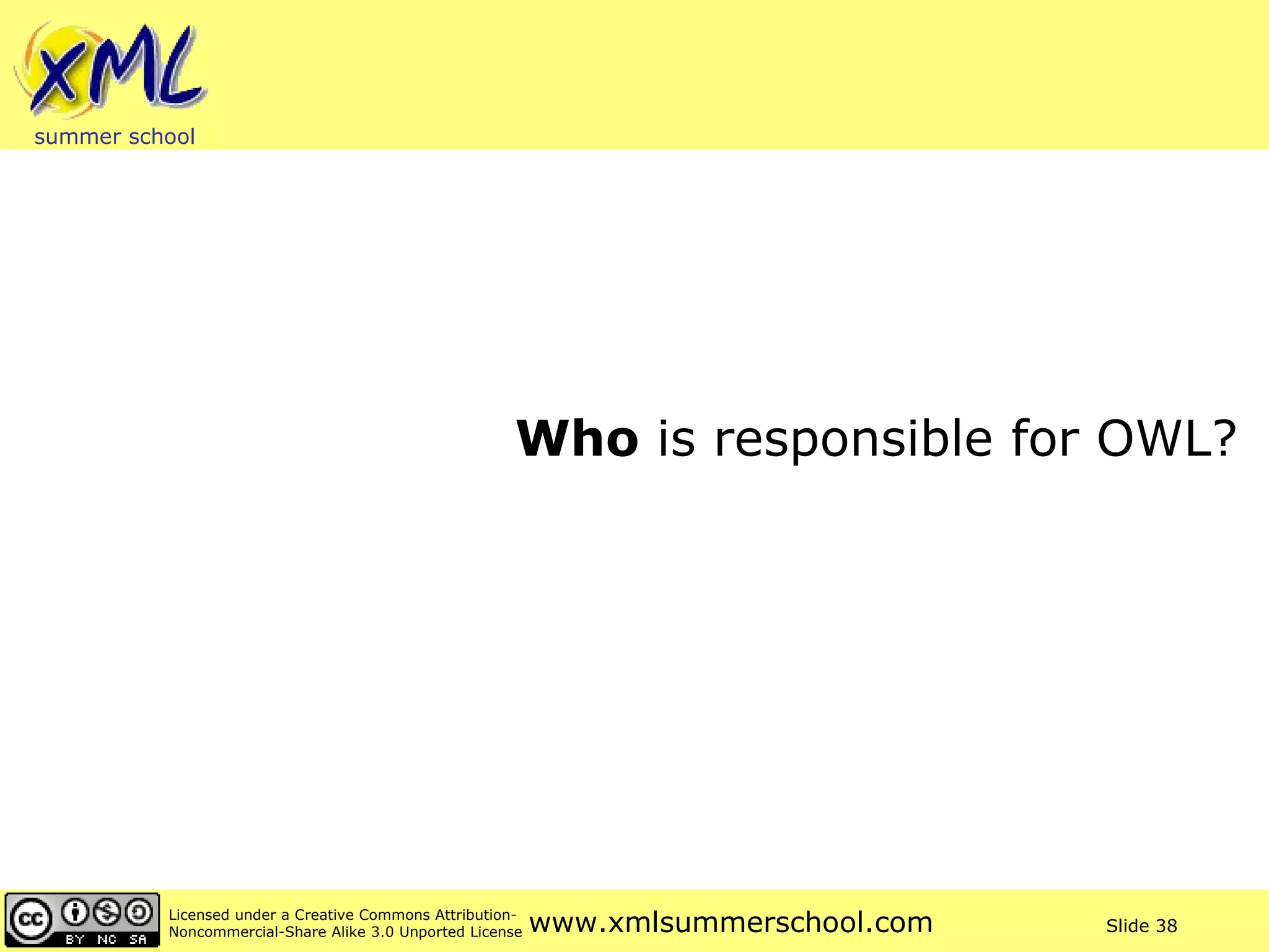 Who  is responsible for OWL? 