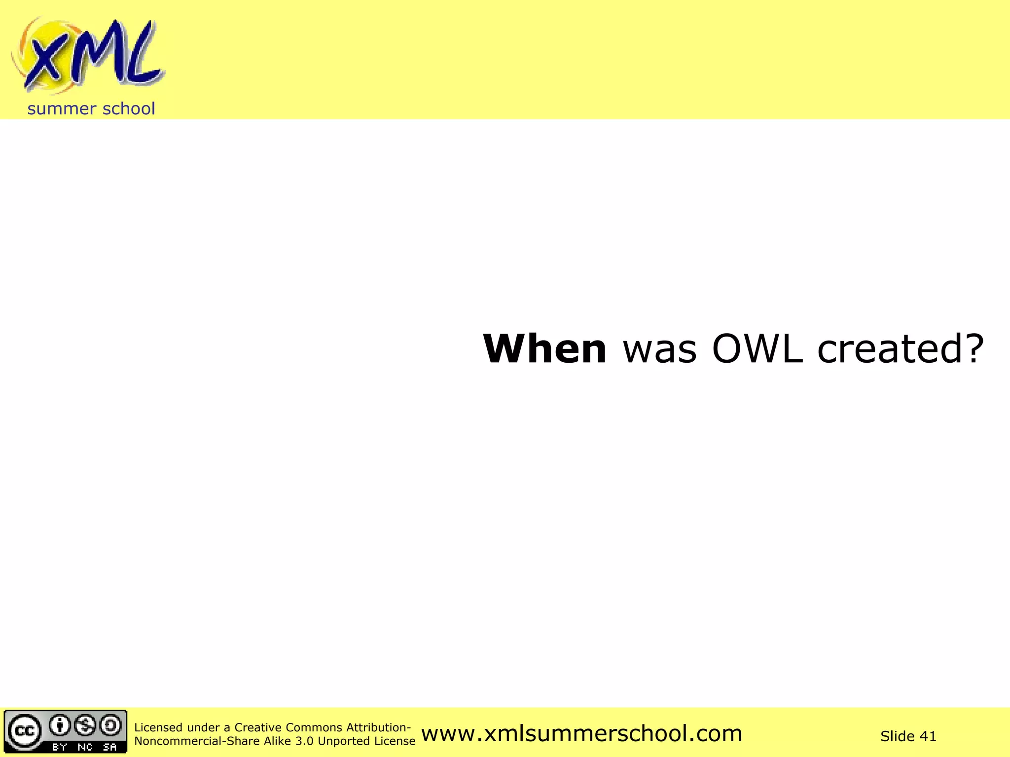 When  was OWL created? 