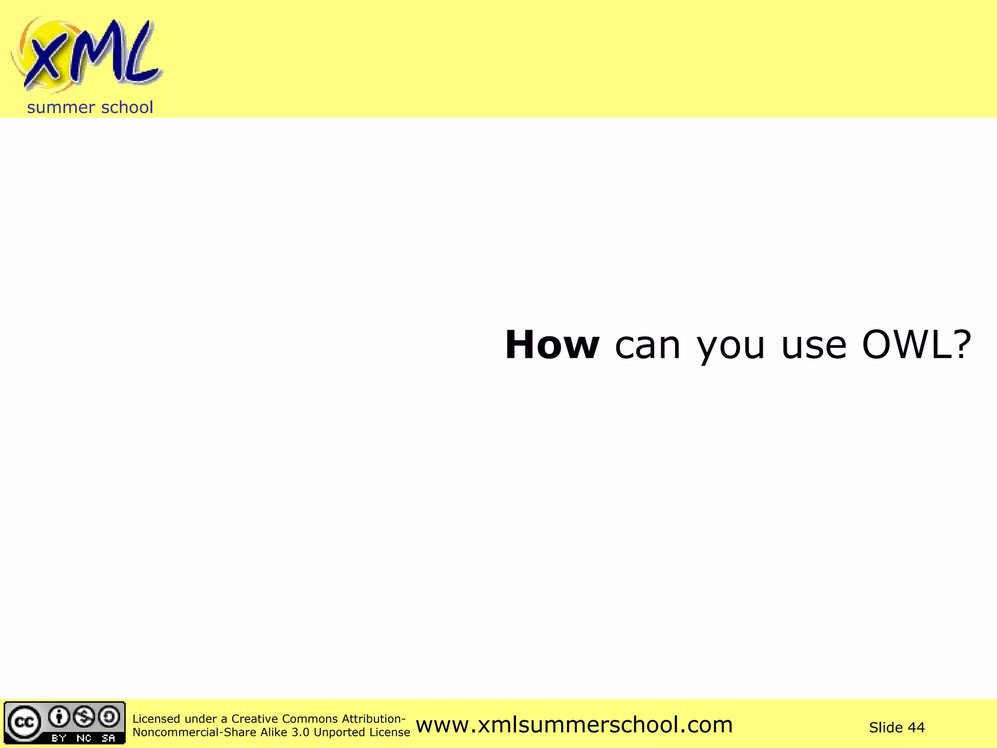 How  can you use OWL? 